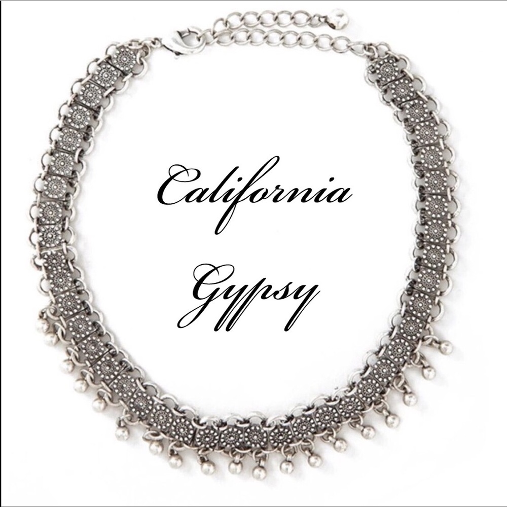 Silver Bohemian Gypsy Bell Necklace - Picture 2 of 4